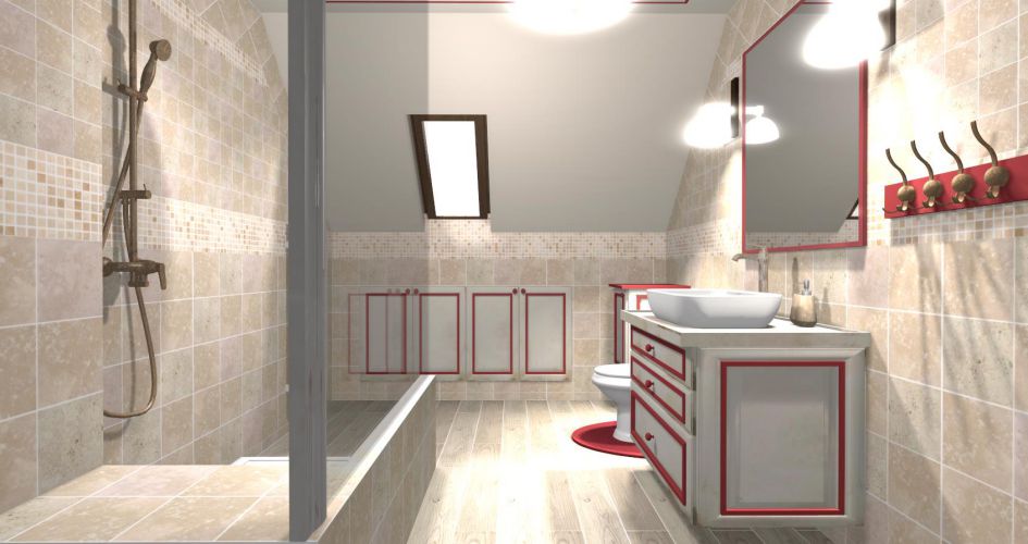 Projet: travaux de rénovation de salle de bain. Salle de bain provencale - Essonne 91
